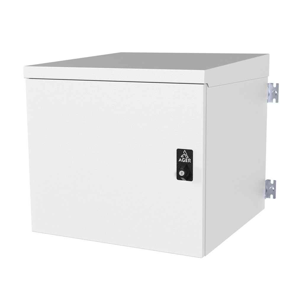 AGER 16U 600X600 AG-OD16U6060B2-D-D-M1 2Lİ FAN DAHİL MONTAJLI OUTDOOR ÇIDARLI DUVAR TİPİ KABİNET (ÖN METAL KAPAKD-B2 7035 DIŞ ORTAM)