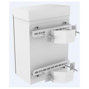 AGER (W:300 H:400 D:250) MM MOBESE+1LI FAN MONTAJINA UYUMLU+ON KAPAK TEK NOKTADAN KELEBEK KILITLI+ALT KISIMDA 2 ADET PG29 RAKOR +ARKA MONTAJ PANELI+150LIK KELEPCE+150LIK OTOMAT RAYI + DUVAR ASKI APARATI (B2-OUTDOOR 7035)