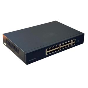 S-GUARD 16P2U-200 SWITCH 16 PORT 10/100MB 2 UPLİNK 10/100/1000MB POE SWITCH