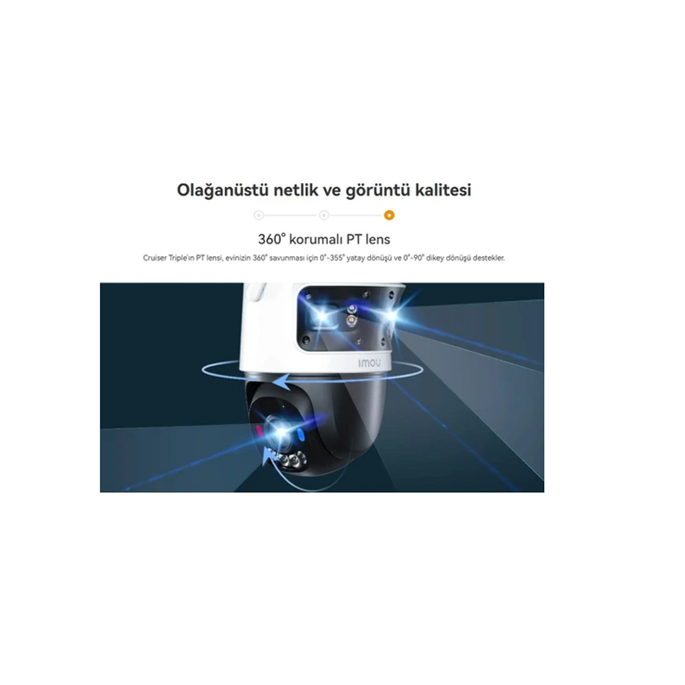 IMOU IPC-S7UP-11M0WED 11 MP DIŞ ORTAM TRİPLE 3 LENSLİ PT IP KAMERA