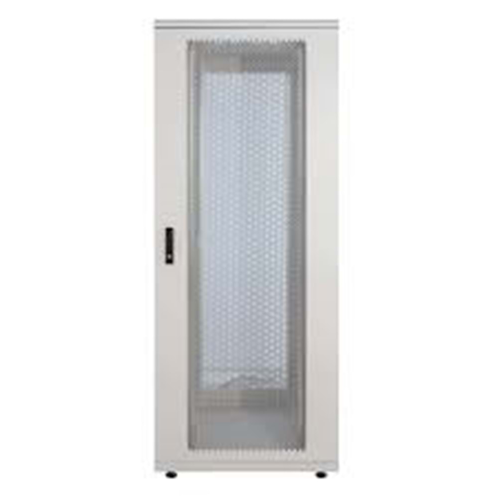 AGER 42U 600X1000 MONTAJLI VEGA SERISI DIKILI TIP KABINET (ON TEK ACILIM CITALI CAM/B - S1 SİYAH) AG-DG42U6010S1-BIAA-A1-M1-42U6010