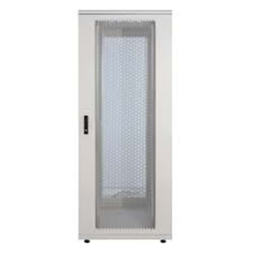 AGER 42U 600X1000 MONTAJLI VEGA SERISI DIKILI TIP KABINET (ON TEK ACILIM CITALI CAM/B - S1 SİYAH) AG-DG42U6010S1-BIAA-A1-M1-42U6010