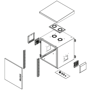 AGER AG-OC09U6045B2-D-A-M1-09U6045 MONTAJLI BASIC OUTDOOR DUVAR TİPİ KABİNET (ÖN METAL KAPAK KELEBEK KİLİTLİ D-B2 7035 DIŞ ORTAM)