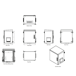 AGER AG-OC09U6045B2-D-A-M1-09U6045 MONTAJLI BASIC OUTDOOR DUVAR TİPİ KABİNET (ÖN METAL KAPAK KELEBEK KİLİTLİ D-B2 7035 DIŞ ORTAM)
