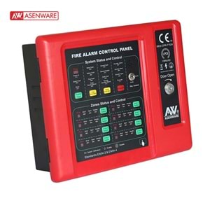 ASENWARE KONVANSİYONEL 4 BÖLGE YANGIN PANELİ