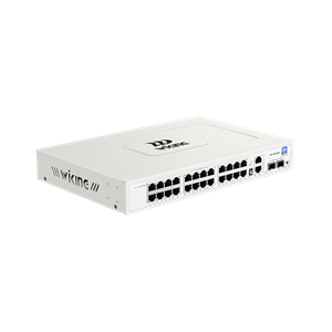 Wİ-TEK WIKING WK-PS328GF 24GE PoE + 2GE Uplink + 2GE SFP 285W PoE Switch 24GP2U2S