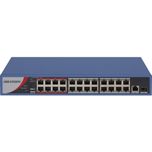 HIKVISION DS-3E0326P-E/M(B) 24 PORT 10/100 POE + 1 100/1000 MBPS +1 SFP SWİTCH (24P1G1S)