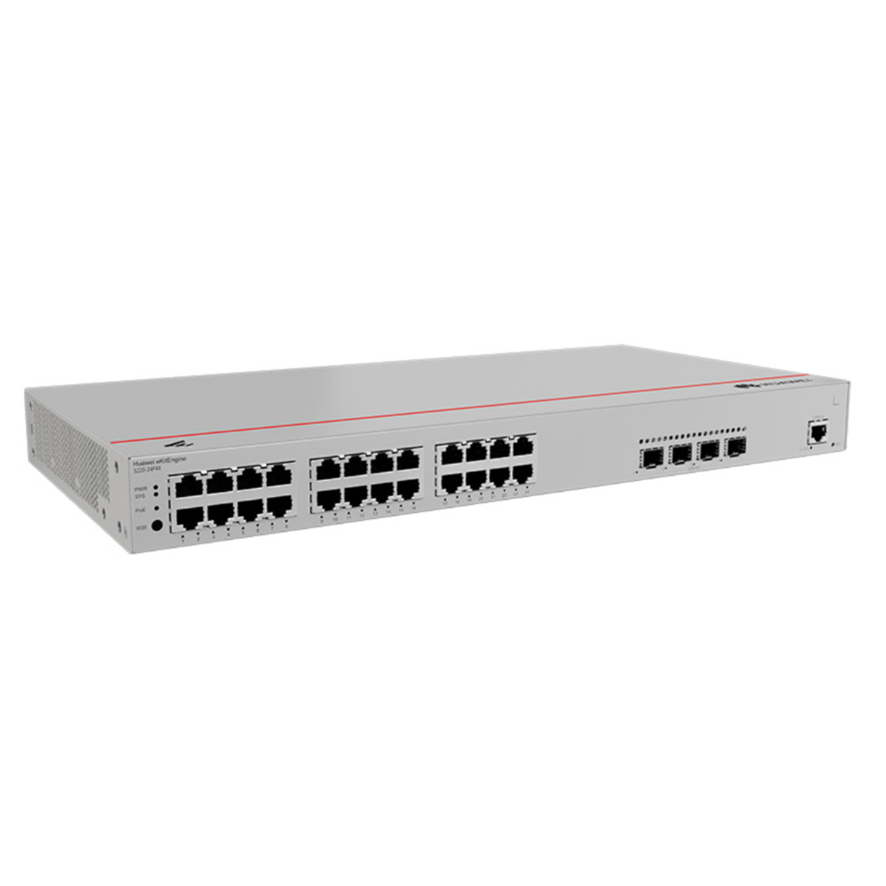 HUAWEI eKIT S220-24P4X 24 PORT 10/100/1000 POE 400W 4x10GE SFP+ YÖNETİLEBİLİR SWİTCH