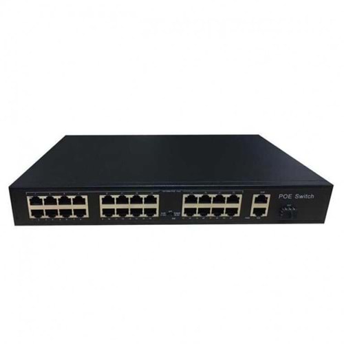 S-GUARD 24P2U1S-300 24 Port 10/100M(PoE)+2 Port Gigabit Uplink+1SFP 300W PoE SWITCH